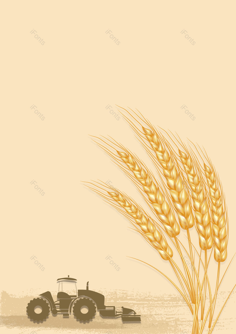 中国风二十四节气之芒种金黄麦穗收割背景图,插画/手绘图,插画/手绘图库,插画/手绘图下载,插画/手绘